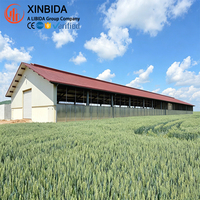 Entrepôt préfabriqué en structure acier extensible, bâtiment métallique résistant aux séismes pour le stockage des céréales et des aliments pour animaux aux États-Unis