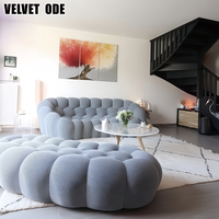 Canapé modulaire en tissu vert populaire, compressé, pour salon domestique