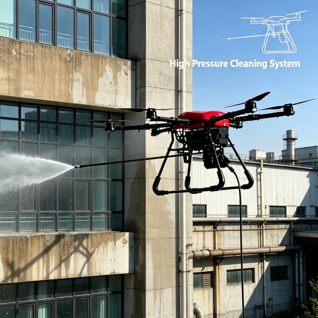 Factory OEM Anti Wind Durable Frame Factory Zone Residential Area Outer Wall Window Surface Pressure Washing Drone