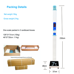 เครื่องวัดน้ำหนักและความสูงอัลตราโซนิกหน้าจอ <span class=keywords><strong>LED</strong></span> ทางการแพทย์ - Product Image 4