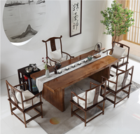 AILICHEN New Chinese Massivholz Tee tisch Log moderne Tee tisch und Stuhl Kombination