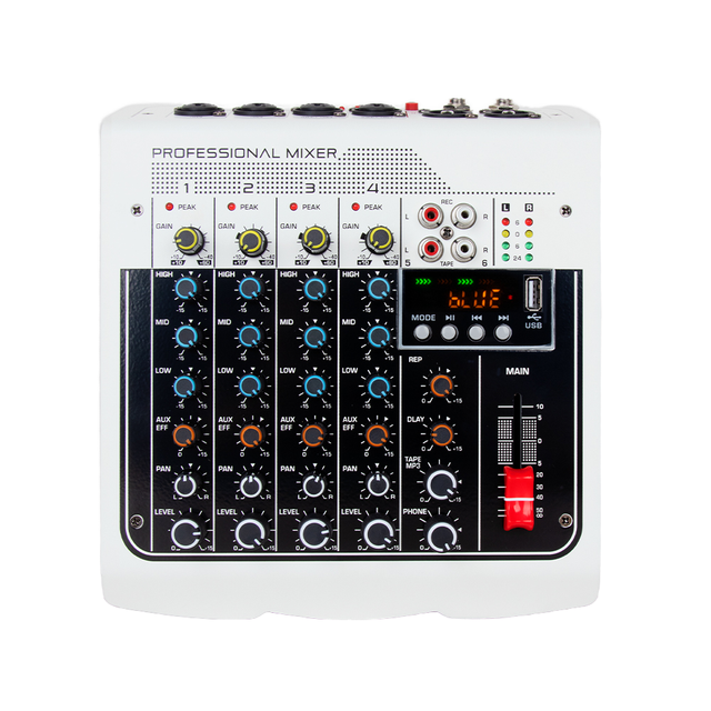 Mini Audio Mixer 6-channel Dj Controller/audio Mixers with Blueteeth Function 48V Fantasy Power Multi-function Mixer