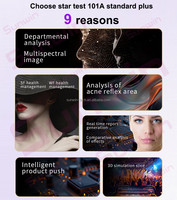 Analyseur de peau du visage et du cuir chevelu 3D IA, imagerie multi-lumière, acné, rides, pigmentation, pores, microbiome, utilisation en salon et à domicile