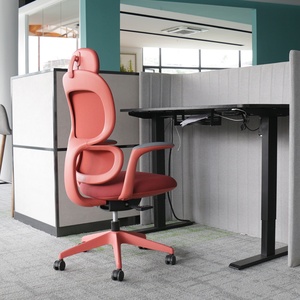 Nueva Silla de Oficina Ergonómica Ejecutiva Moderna, Giratoria, de Tela y Malla, Respaldo Alto, Altura Ajustable, para Uso en el Hogar o la Oficina - Product Image 5