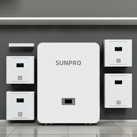 Batterie murale d'alimentation tout en un 48V 51.2v 200AH 300AH Batterie solaire au lithium compatible avec les onduleurs hybrides DEYE Solis