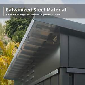 152x91cm hangar <span class=keywords><strong>de</strong></span> stockage extérieur verrouillable à double porte en acier galvanisé hangar à outils en métal pour le stockage <span class=keywords><strong>de</strong></span> meubles <span class=keywords><strong>de</strong></span> pelouse d'arrière-cour <span class=keywords><strong>de</strong></span> patio - Product Image 6