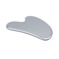 Peut faire votre LOGO forme de coeur 304 acier inoxydable Gua Sha conseil grattage du visage corps Guasha visage outil de Massage