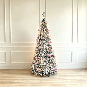 Árbol de Navidad Plegable Telescópico de PVC Verde de 180 cm con <span class=keywords><strong>200</strong></span> Luces LED, 8 Funciones, Cinta Decorativa Blanca Cálida y Fácil de Usar - Product Image 2