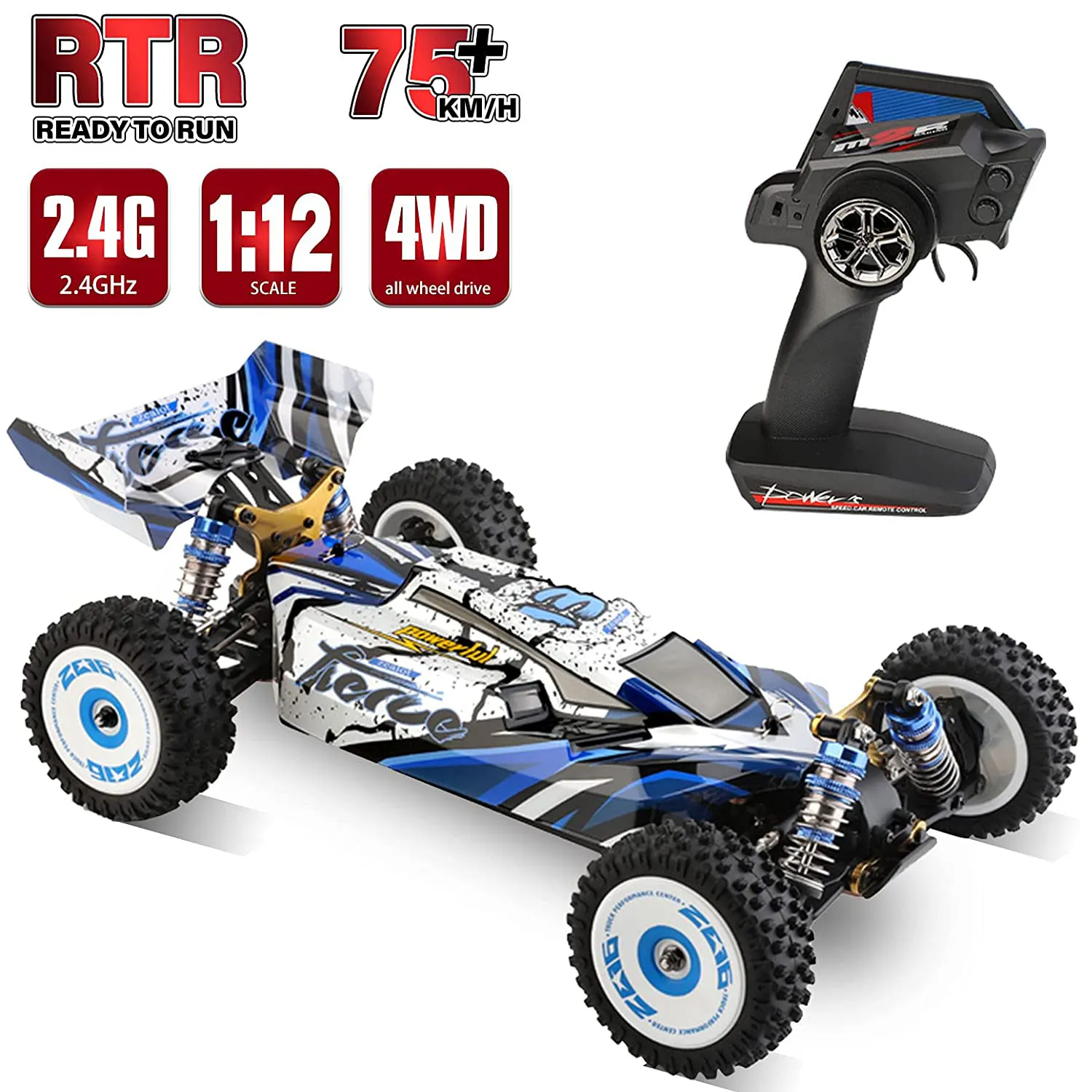 Superb Alloy Chassis WLtoys 1:12 Brushless Motor 4WD 75 Km/h Ultra High Speed RC Racing Car Hobby Remote Control Trucks