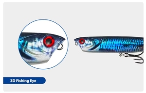 Crayon d'impression 3D Popper Leurre Appât en plastique dur Crayon de pêche Minnow Plugs pour saumon sébaste <span class=keywords><strong>truite</strong></span> basse - Product Image 3