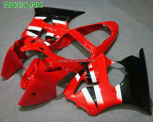 Kit de Carenado para Kawasaki ZX6R ZX 6 R <span class=keywords><strong>636</strong></span> <span class=keywords><strong>Ninja</strong></span>, ZX-6R ZX636 ZX-<span class=keywords><strong>636</strong></span> 2000 2001 <span class=keywords><strong>2002</strong></span>, Rojo, Negro y Blanco - Product Image 1