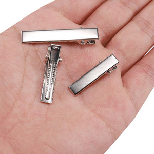Square Duckbill Hair <b>Clip</b> Iron Plated White K Daily Use Narrow Thickened <b>Spring</b> <b>Clip</b> Accessories - Product Image 3