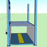 Ascenseur hydraulique de voiture de garage électrique vertical à quatre poteaux approuvé CE