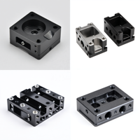 Boîtier en aluminium et acier inoxydable usiné sur mesure par CNC, traitement de surface anodisé noir, certifié ISO9001