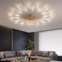 Plafonnier de chambre à coucher moderne et simple, forme de feux d'artifice créatifs, ambiance nordique, luxe léger