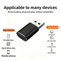 Adaptor USB a Male ke USB C Female USB3.0 Konverter Tipe-C Konektor Pengisian Cepat untuk Kabel Tipe C