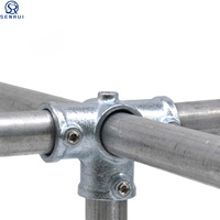 Prix de gros usine, raccords en T galvanisés GI malléables à enfiler pour tubes, barres de protection et rampes
