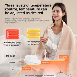 <span class=keywords><strong>Couverture</strong></span> <span class=keywords><strong>chauffante</strong></span> Mydays Tech, rechargeable par USB, lavable, châle chauffant électrique - Product Image 4