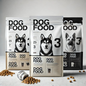 Kemasan Makanan Anjing Custom Flat Bottom Logo Dog Treat 10kg 20kg Kantong Matte Finish 5lb 20lb 40lb Pouch Kemasan Makanan Hewan Peliharaan Kantong Makanan Anjing dengan Resleting - Product Image 6