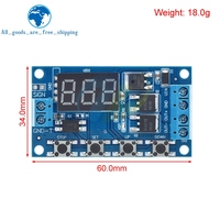 DC 12V 24V 双MOS LED数字延时继电器触发循环定时器延时开关电路板定时控制模块DIY