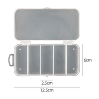 12.5*6 cm Transparent pêche leurre conteneur petite boîte de leurre accessoires de pêche