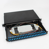 Terminal Serat Optik ODF Luar Ruangan FTTX FTTH Distribusi 24 Core 1u 24 Port Patch Panel