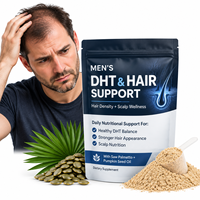 Poudre de soutien à la croissance des cheveux et au bien-être du cuir chevelu pour hommes, marque privée OEM ODM, avec zinc et extraits végétaux