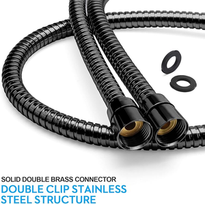 Manguera de Ducha de Mano Moderna de Acero Inoxidable, Flexible, con Extensión y Inserto de Latón, Nueva para Uso en Baños - Product Image 5