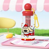 Gobelet à paille grande capacité MM, motif dessin animé, résistant à la chaleur, avec filtre à thé portable, en plastique, pour enfants garçons et filles, été