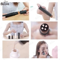Pinceau de maquillage portable multifonctionnel à angle plat rechargeable pour fond de teint, avec conteneur de rangement – Meilleure vente