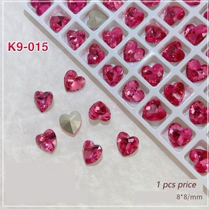 Paso Sico K9 Glass Crystal Point Back Stone para decoración de <span class=keywords><strong>uñas</strong></span> <span class=keywords><strong>Festival</strong></span> de Navidad Colores rosas con muchas formas Tipo 3D - Product Image 5