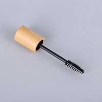 Tube de gloss à lèvres en verre givré vide personnalisé de 10 ml, tube de mascara en bambou avec brosse pour l'emballage cosmétique