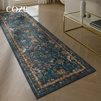 Tapis de salon en laine tissé à la machine de style persan, 11 mm d'épaisseur, antidérapant et écologique, adapté aux animaux domestiques, à poils moyens, type couloir