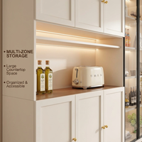 Buffet moderne minimaliste personnalisable en bois massif écologique, armoire de rangement multifonctionnelle pour la maison et l'hôtel
