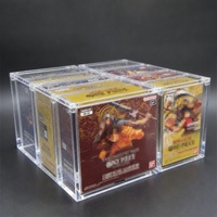 Boîte de présentation en acrylique transparente polie de haute qualité TCG OP, boîte de protection magnétique moderne de petite taille pour cartes
