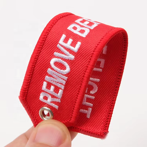 Llaveros Bordados Personalizados de Fábrica OEM con Logotipo Bordado para Avión, '<span class=keywords><strong>Remove</strong></span> <span class=keywords><strong>Before</strong></span> <span class=keywords><strong>Flight</strong></span>' - Product Image 4