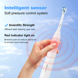 H2ofloss đi du lịch thân thiện với thông minh Sonic bàn chải đánh răng điện Ergonomic thiết kế mềm làm trắng răng dựa trên cảm biến kích hoạt Type-C - Product Image 3