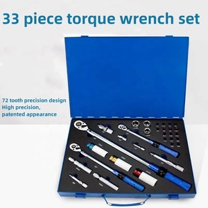 Kit de clés dynamométriques de haute précision, 33 pièces, avec boîte en fer, préréglées en kilogrammes - Product Image 5