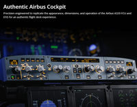 Módulo de Control de Vuelo MOZA MA3F, Juego Izquierdo y Derecho, con Panel de Visualización de Computadora de Vuelo MA3F Airbus MB7F Boeing para PC