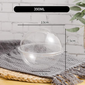 Iimee di lusso regalo di compleanno trasparente ciotola da imballaggio in plastica usa e getta Mousse torta palla scatola con contenitore portatile da Dessert - Product Image 3