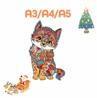 Meilleures ventes Puzzle en bois éducatif personnalisé exquis à motifs d'animaux Chaton pour les enfants de 2 à 4 ans