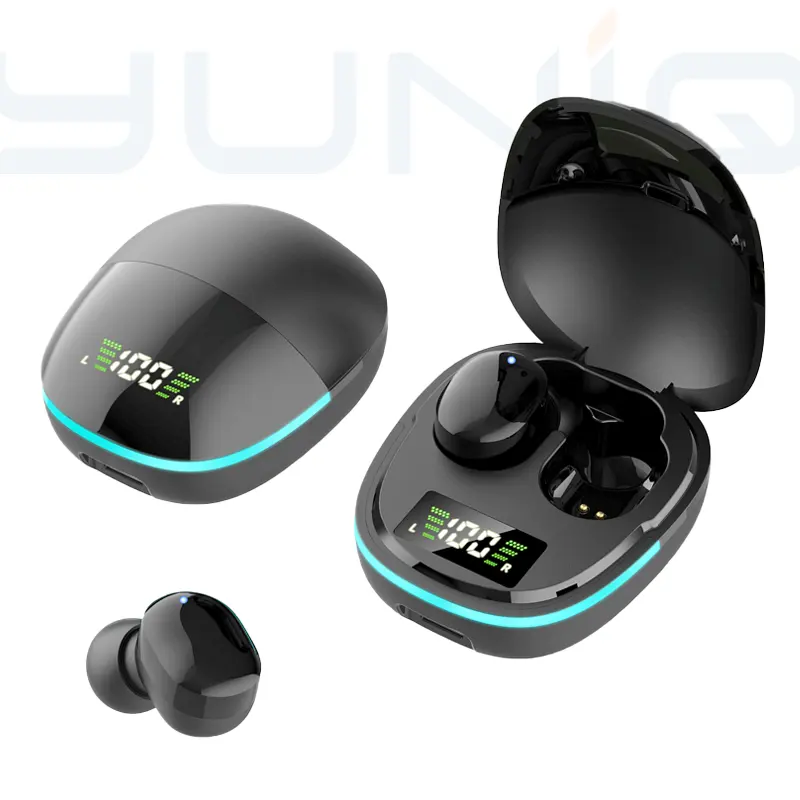 Yuniq novo 2022 cancelamento de ruído, gaming com estojo carregador de 300mah para fones de ouvido wireless fone de ouvido g9s