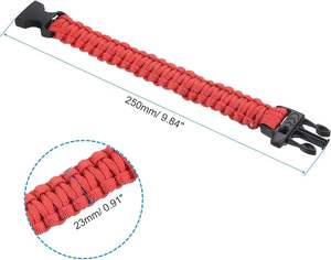 उच्च गुणवत्ता लाल उत्तरजीविता कॉर्ड कंगन आवश्यक सुरक्षा गियर - Product Image 6