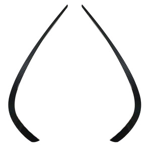 Mercedes-Benz E-Class Coupe C207 Front Bumper Canard Carbon Fiber Textured Piano Black ABS Wind Blade 2013-2016 AMG Line - Product Image 4