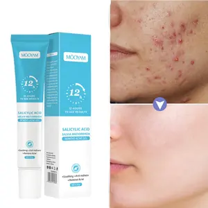 Private label rápido anti acne ácido salicílico rosto gel espinhas cicatrizes tratamento ervas acne remoção gel