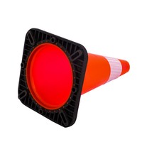 Cône de signalisation orange anti-collision de 750 mm avec bandes réfléchissantes, base lourde, cône de sécurité pour chantier routier