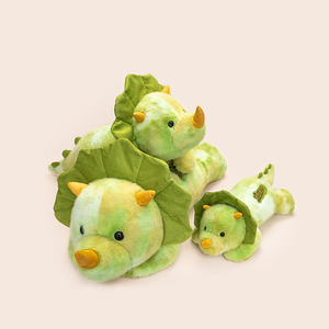 Peluches de dinosaures personnalisées avec logo, brodées, super douces, jouet en peluche, cadeau d'anniversaire, oreiller pour dormir, jouets en peluche de Triceratops - Product Image 3