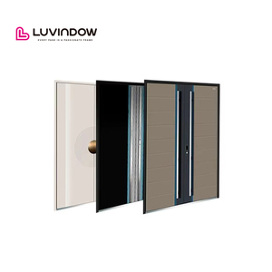 דלתות ביטחון אלומיניום חיצוניות מגורים דלתות ביטחון ואלומיניום השפעה דלתות כניסה מול זכוכית אלומיניום - Product Image 6