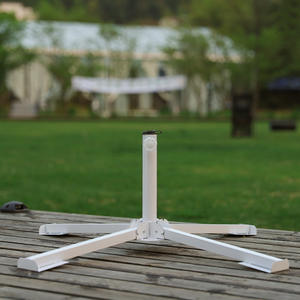 Portable Foldable Tripod <b>Umbrella</b> Base 55cm Aluminum Pole Plastic <b>Stand</b> For Beach Fishing Patio Outdoor Use - Product Image 2