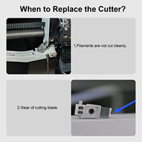 High Quality Injection Molded Integrated Cutter Blade for Bambu Lab X1 / P1 / A1 / A1 Mini AMS Filament Cutter Replacement Part